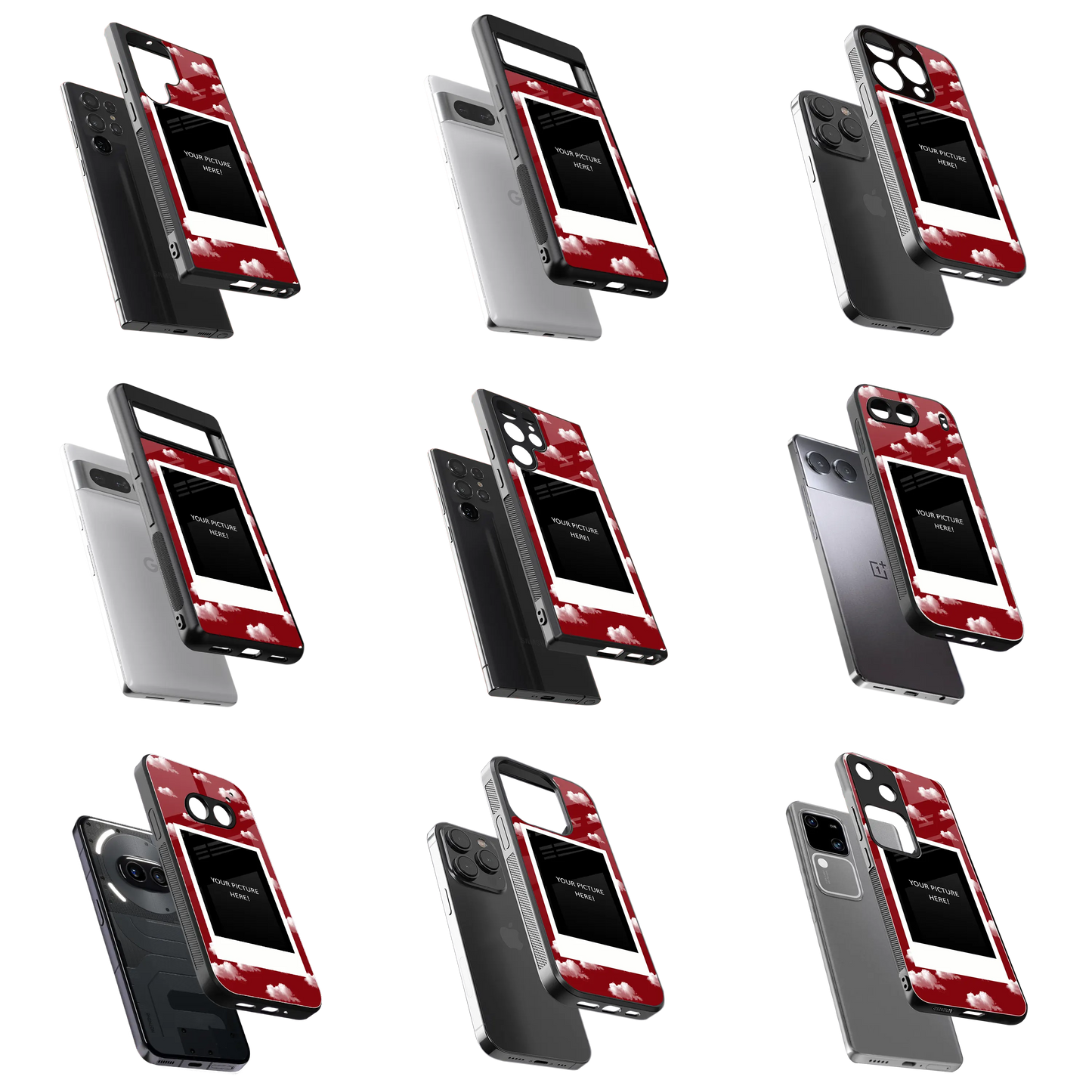 Polaroid Personalised Glass Phone Case