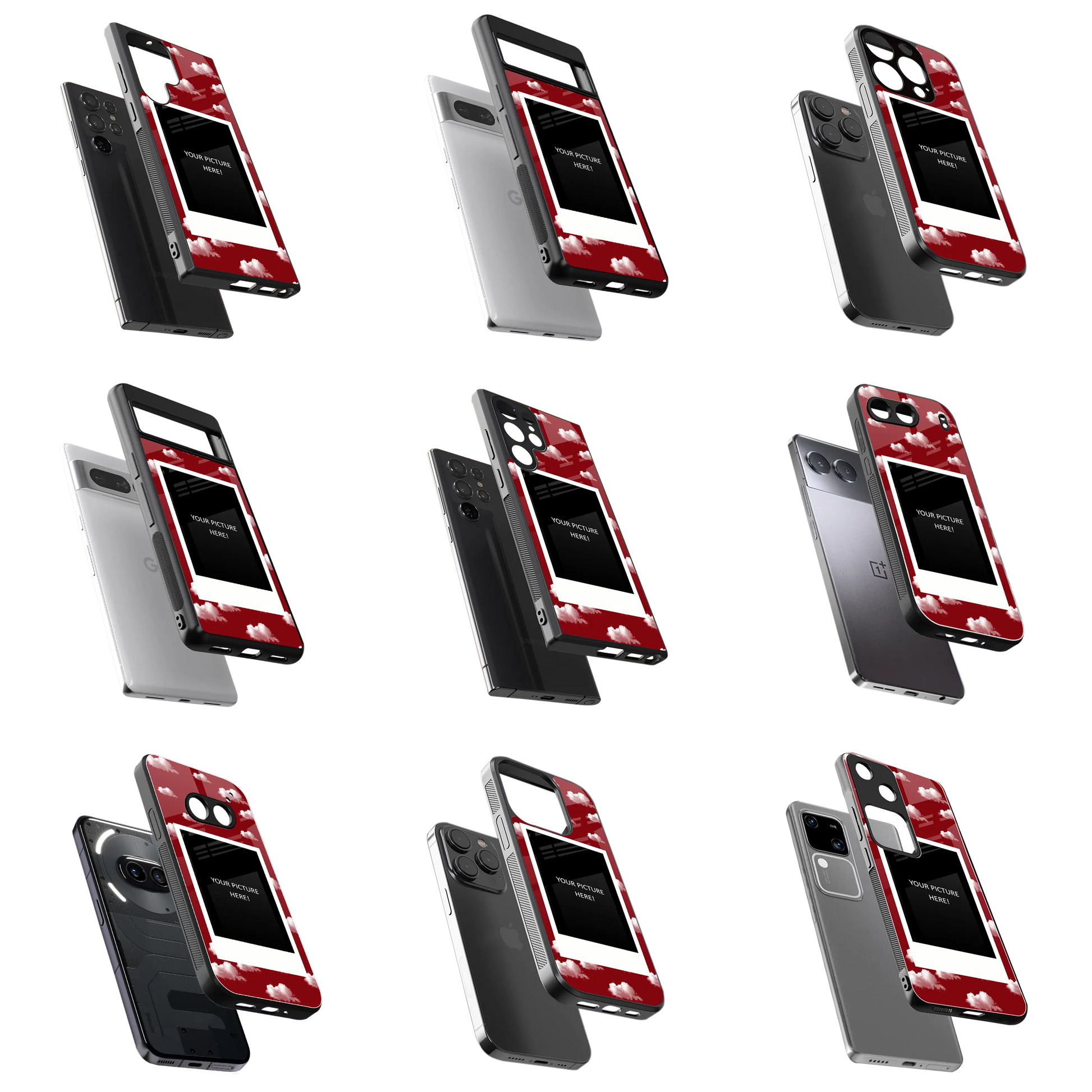 Polaroid Personalised Glass Phone Case