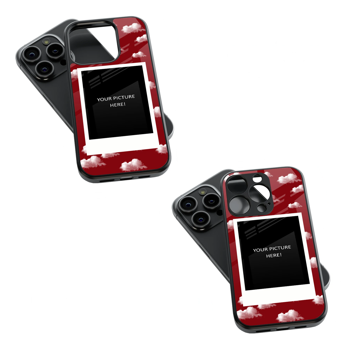 Polaroid Personalised Glass Phone Case