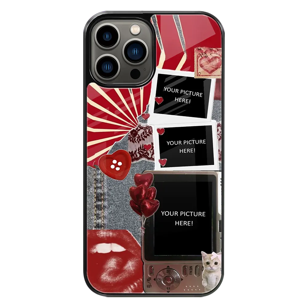 Polaroid Personalised Glass Phone Case