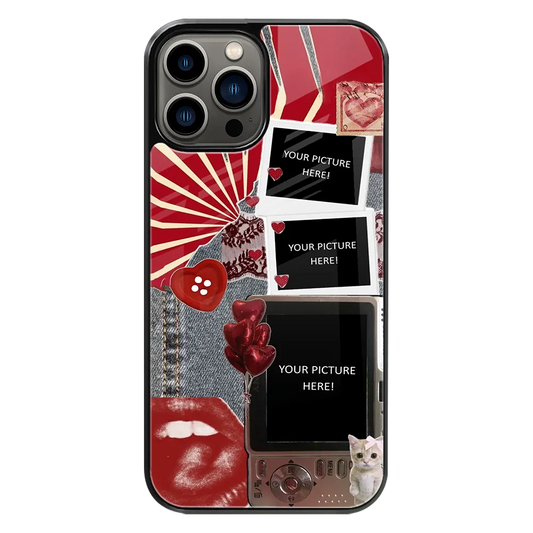 Polaroid Personalised Glass Phone Case