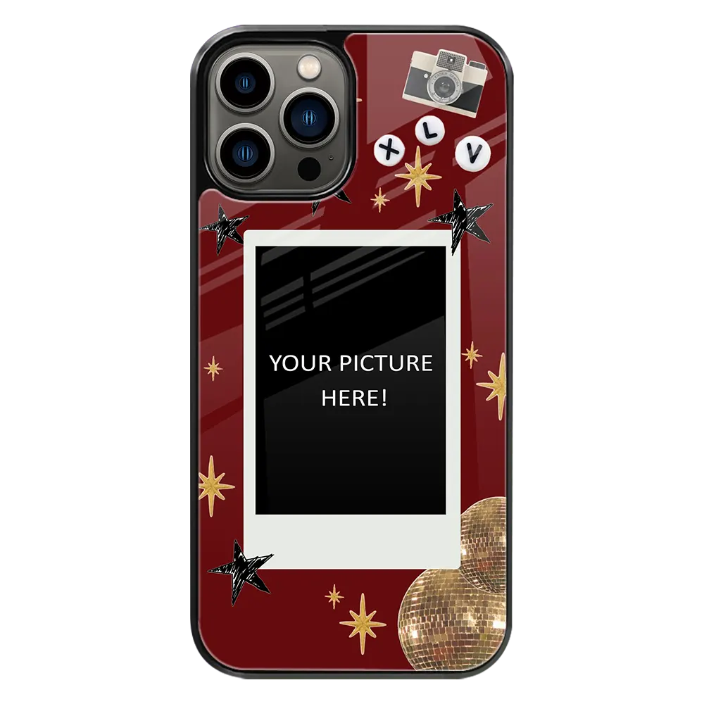 Polaroid Personalised Glass Phone Case