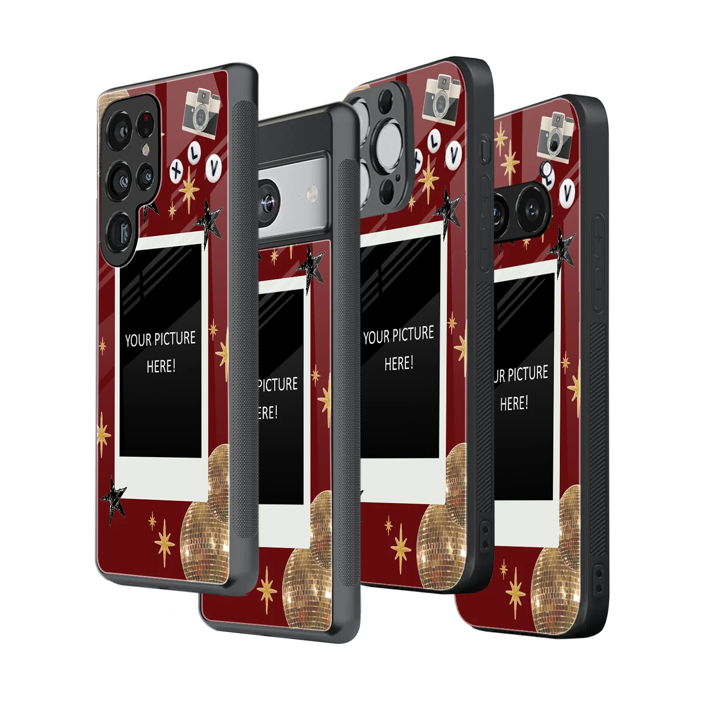 Polaroid Personalised Glass Phone Case