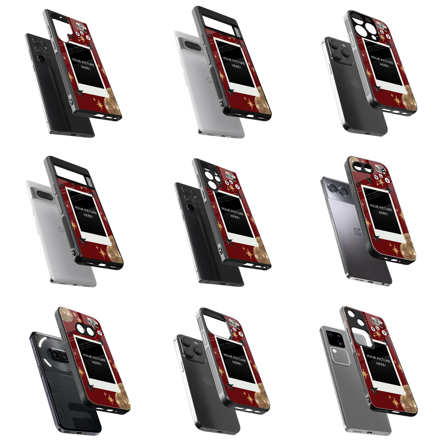 Polaroid Personalised Glass Phone Case