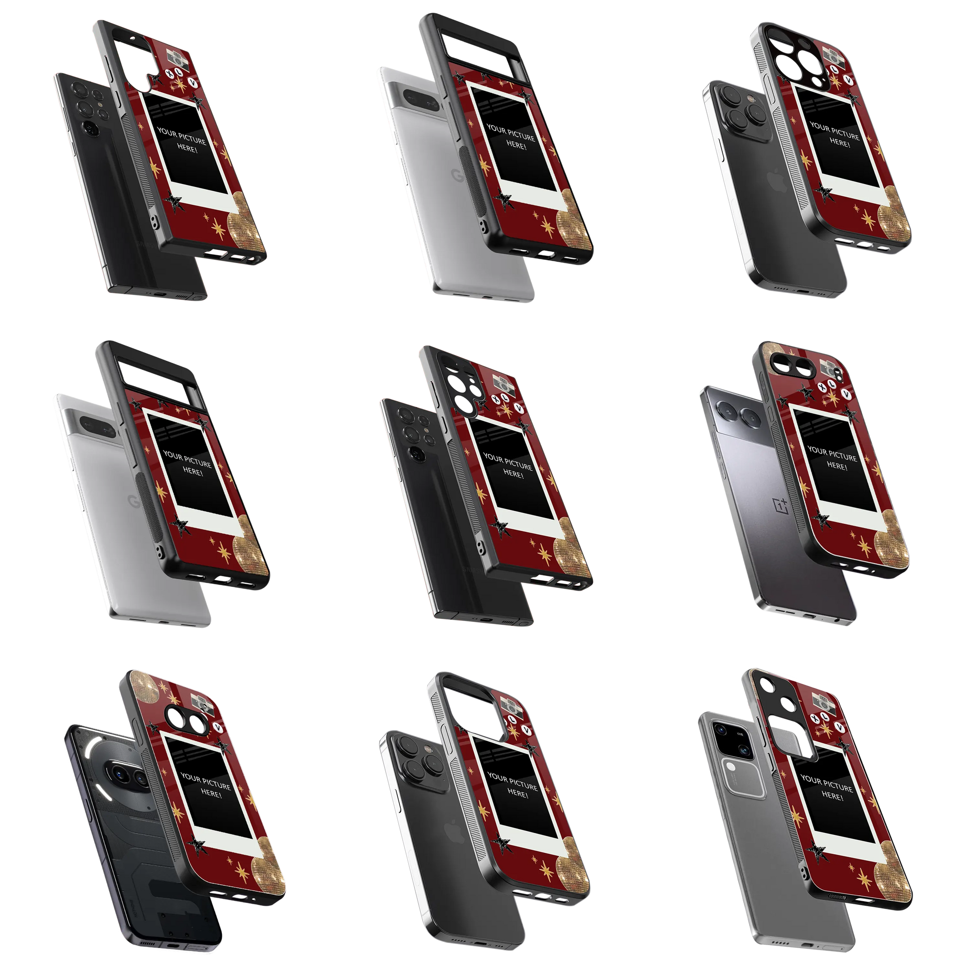 Polaroid Personalised Glass Phone Case