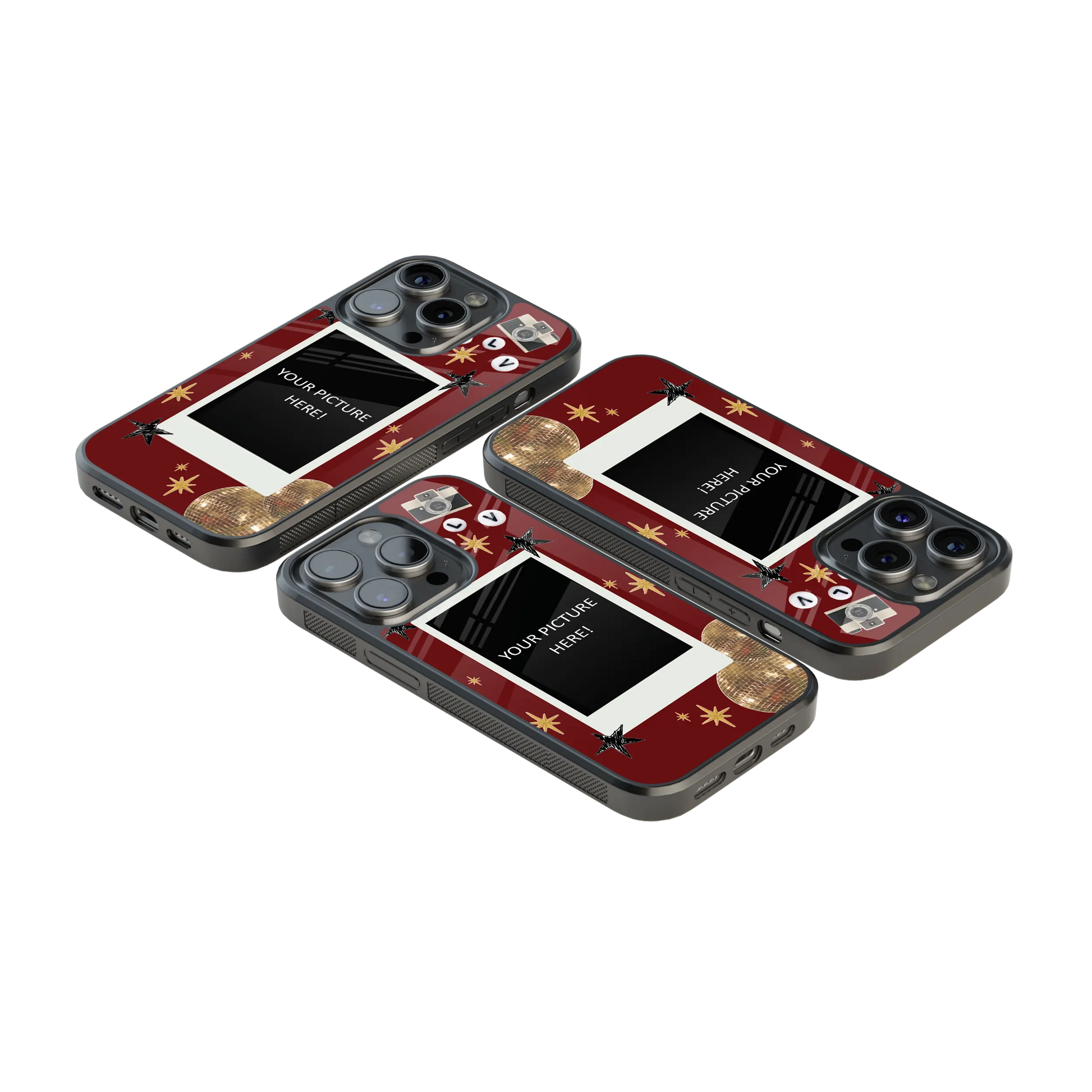 Polaroid Personalised Glass Phone Case