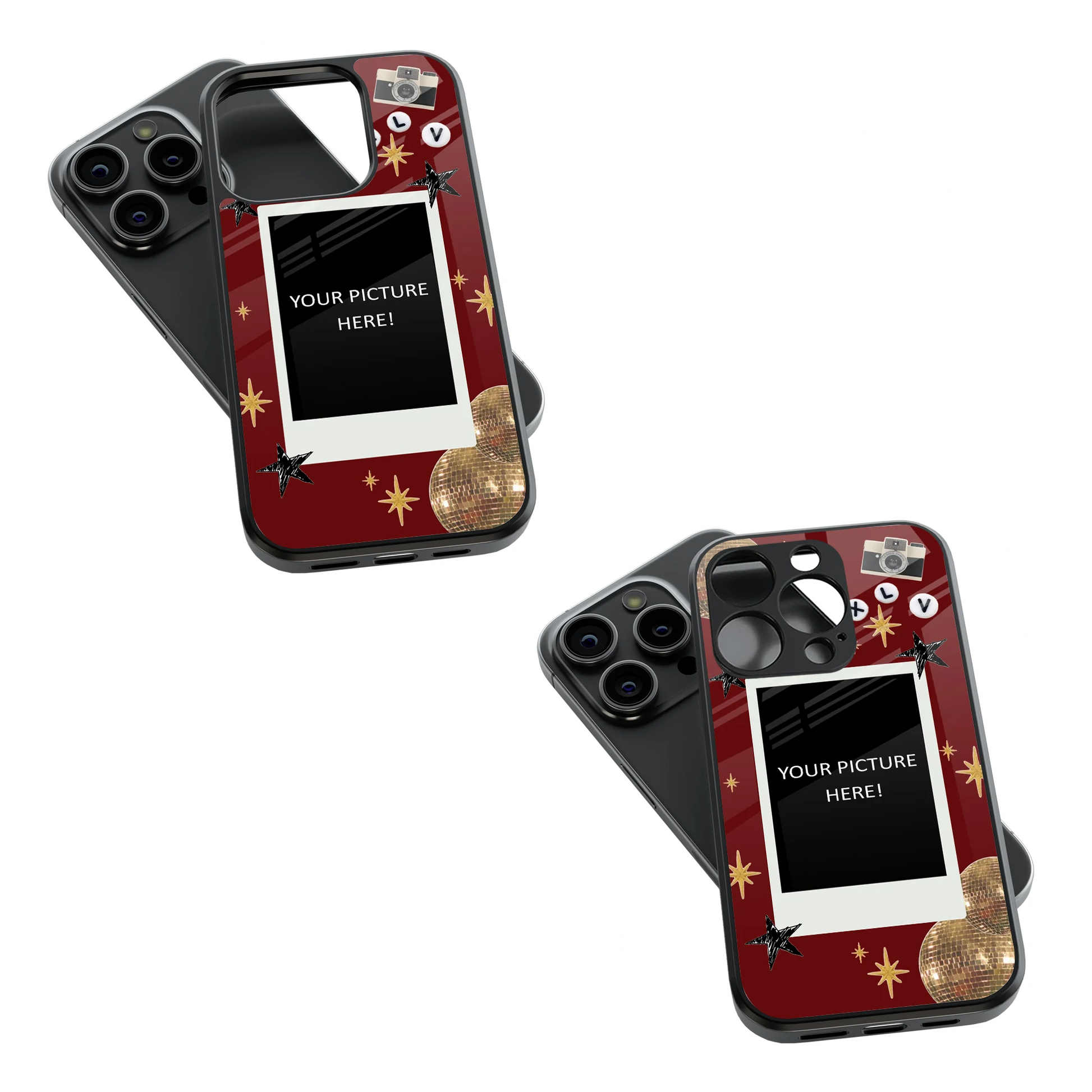 Polaroid Personalised Glass Phone Case