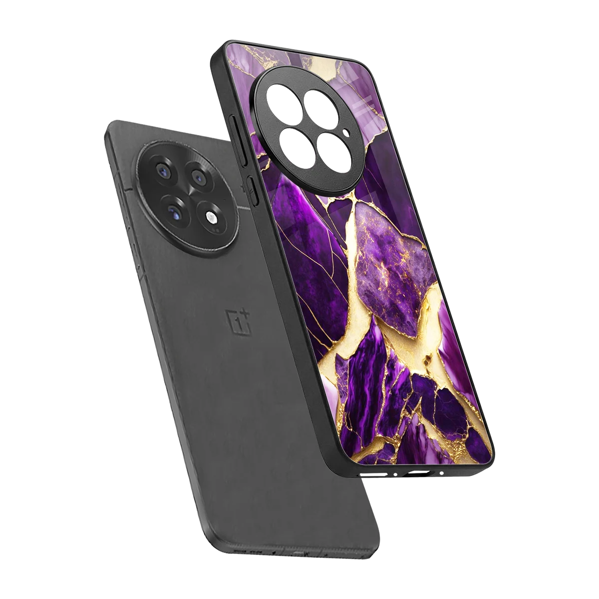 Regal Quartz sleek oneplus 13 cover with tempered glass back and TPU edges