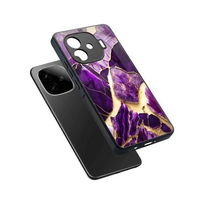 Regal Quartz sleek iqoo neo 10r 5g cover with tempered glass back and TPU edges