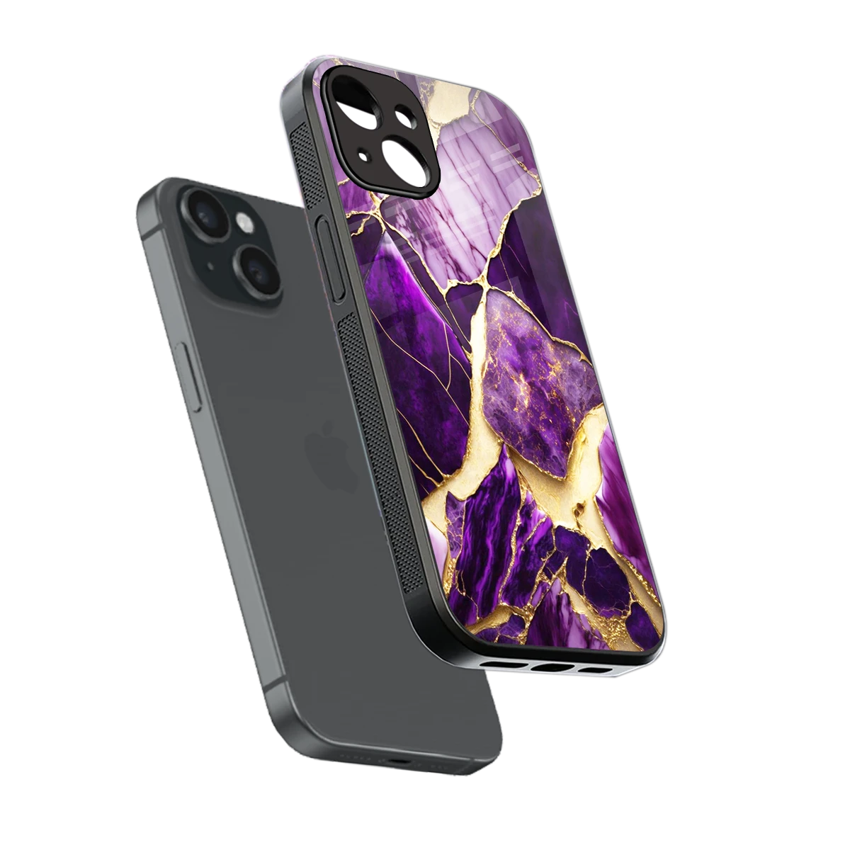 Regal Quartz sleek iphone 13 cover with tempered glass back and TPU edges