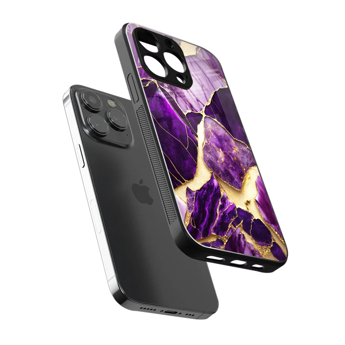 Regal Quartz sleek iphone 15 pro max cover with tempered glass back and TPU edges