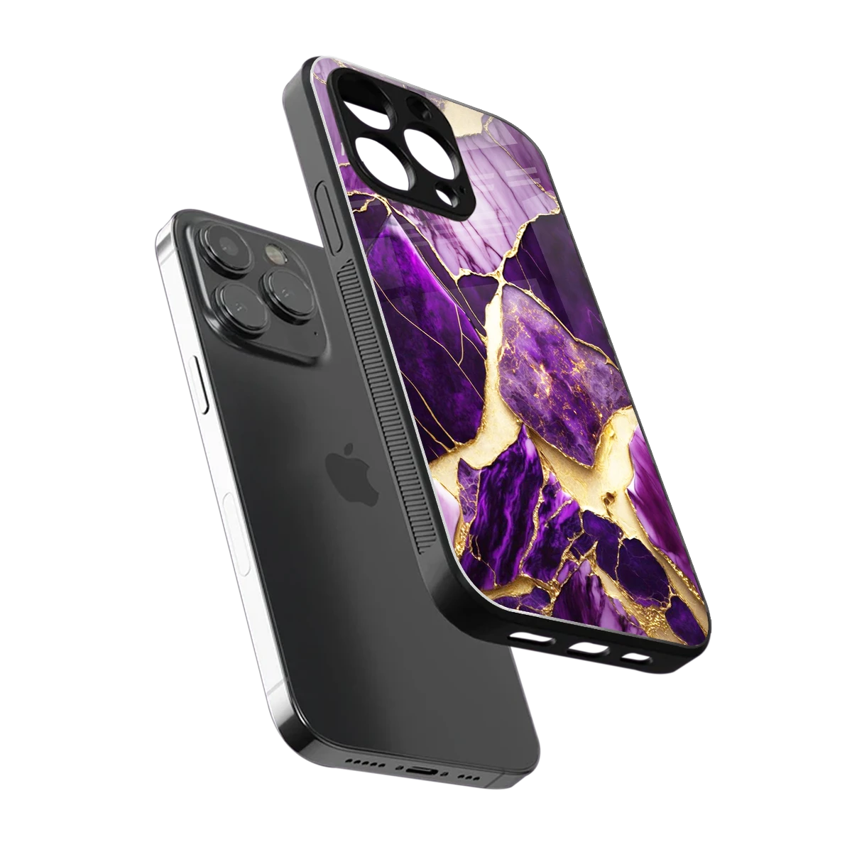 Regal Quartz sleek iphone 15 pro cover with tempered glass back and TPU edges