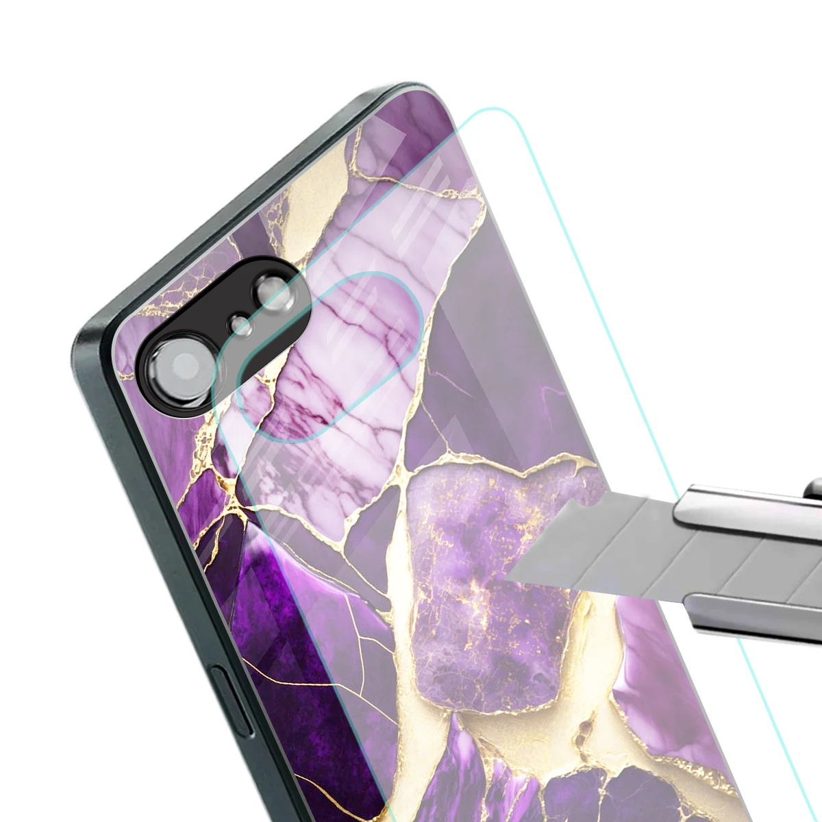 Regal Quartz stylish phone case for iphone 16e | glossy glass and slim fit