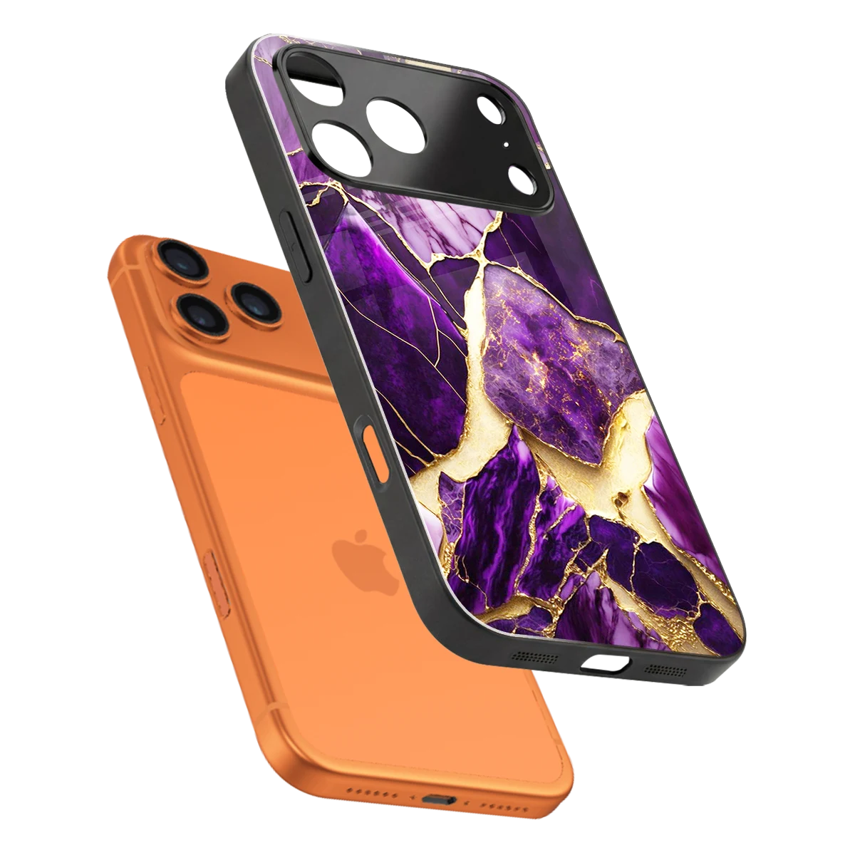 Regal Quartz sleek iphone 17 pro cover with tempered glass back and TPU edges