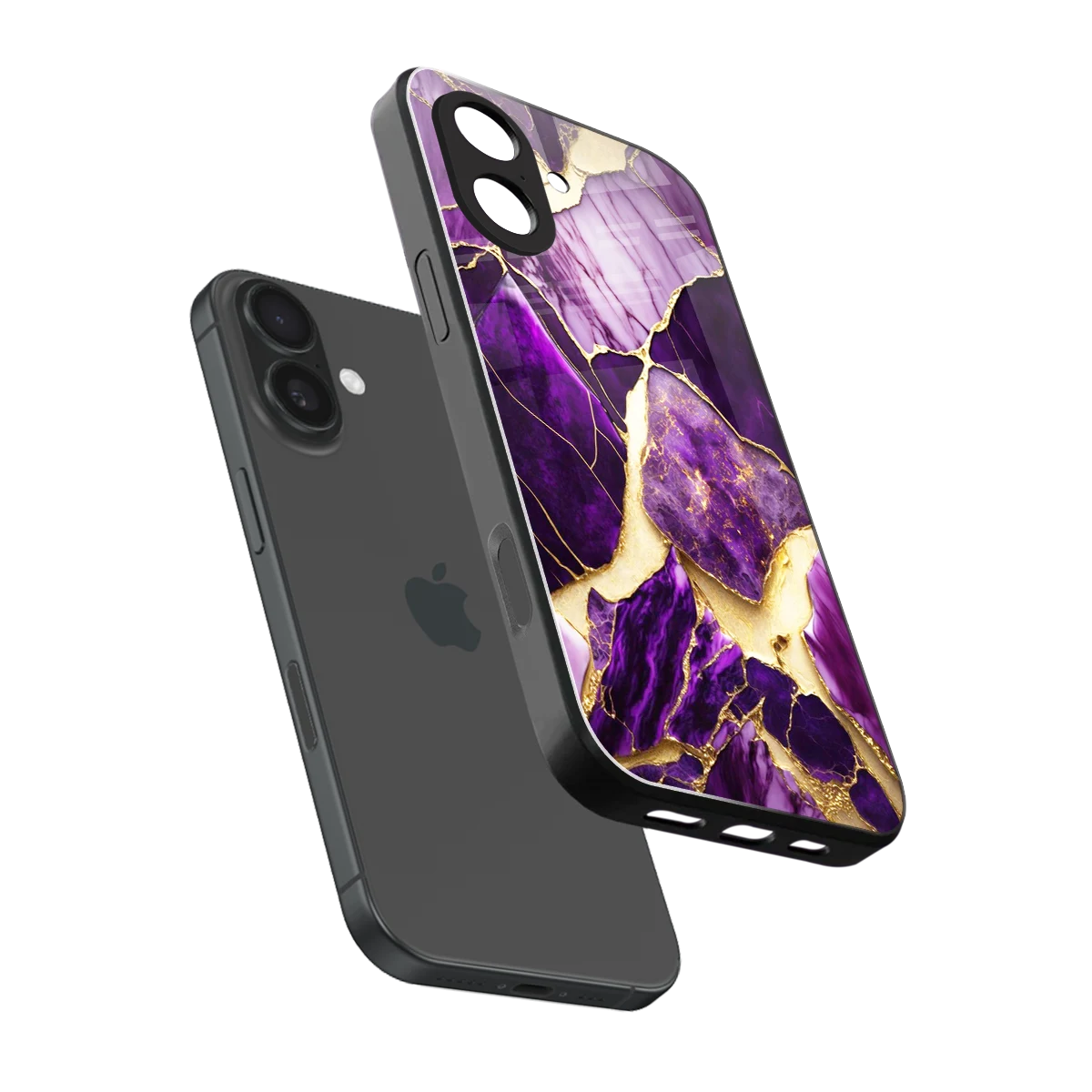 Regal Quartz sleek iphone 17 cover with tempered glass back and TPU edges
