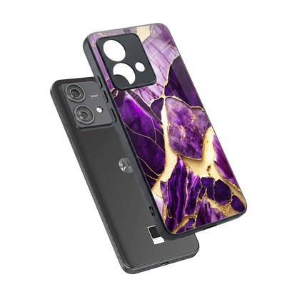 Regal Quartz sleek motorola edge 40 neo 5g cover with tempered glass back and TPU edges