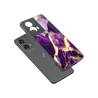 Regal Quartz sleek motorola edge 50 fusion cover with tempered glass back and TPU edges