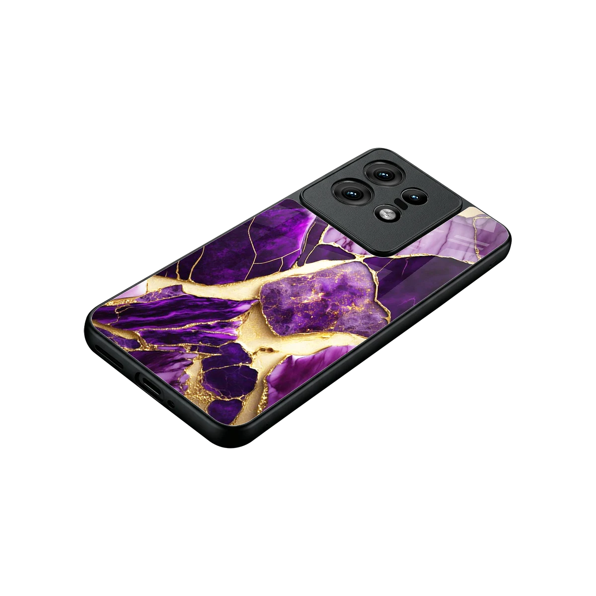 Regal Quartz stylish phone case for motorola edge 50 pro | glossy glass and slim fit