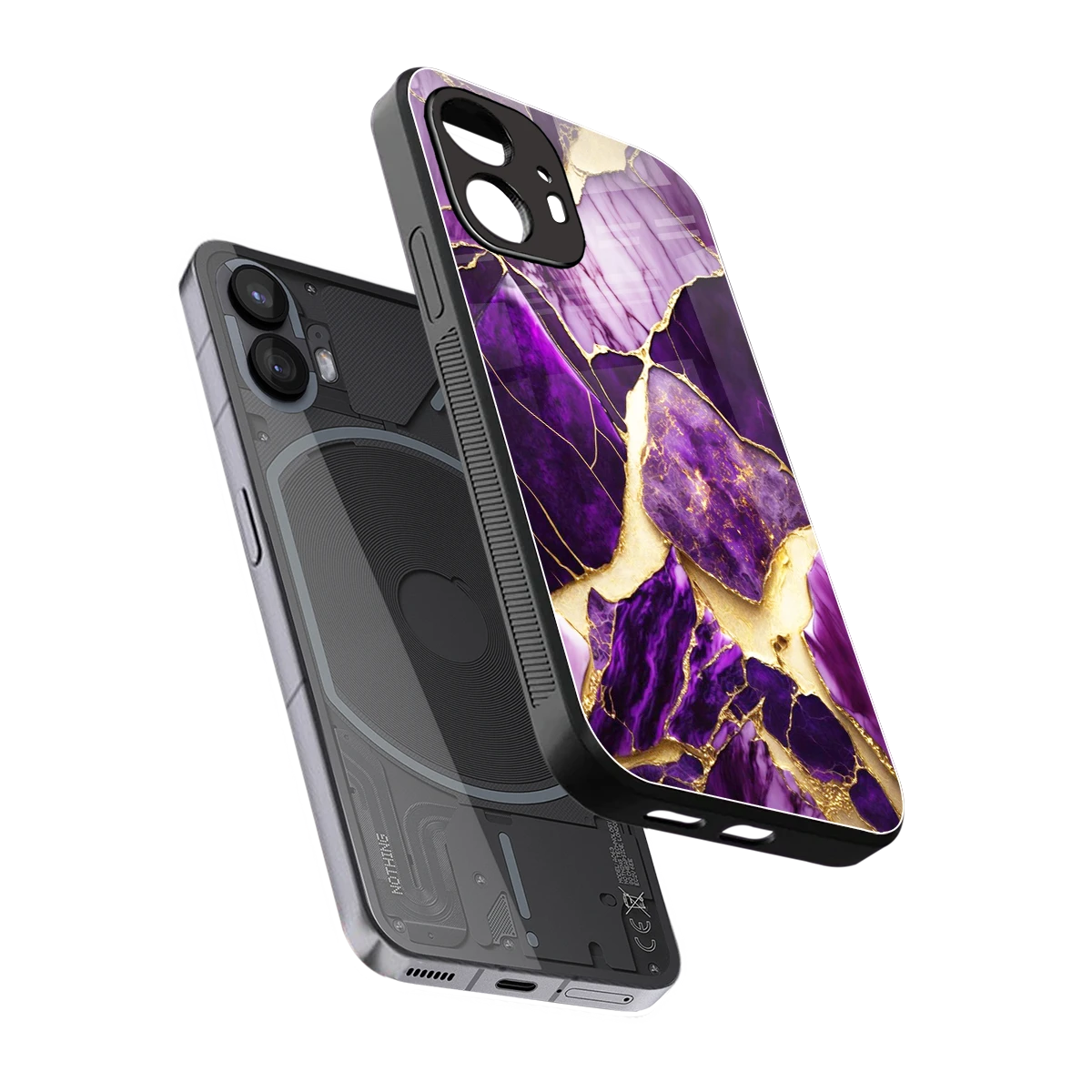 Regal Quartz sleek nothing phone 2 cover with tempered glass back and TPU edges