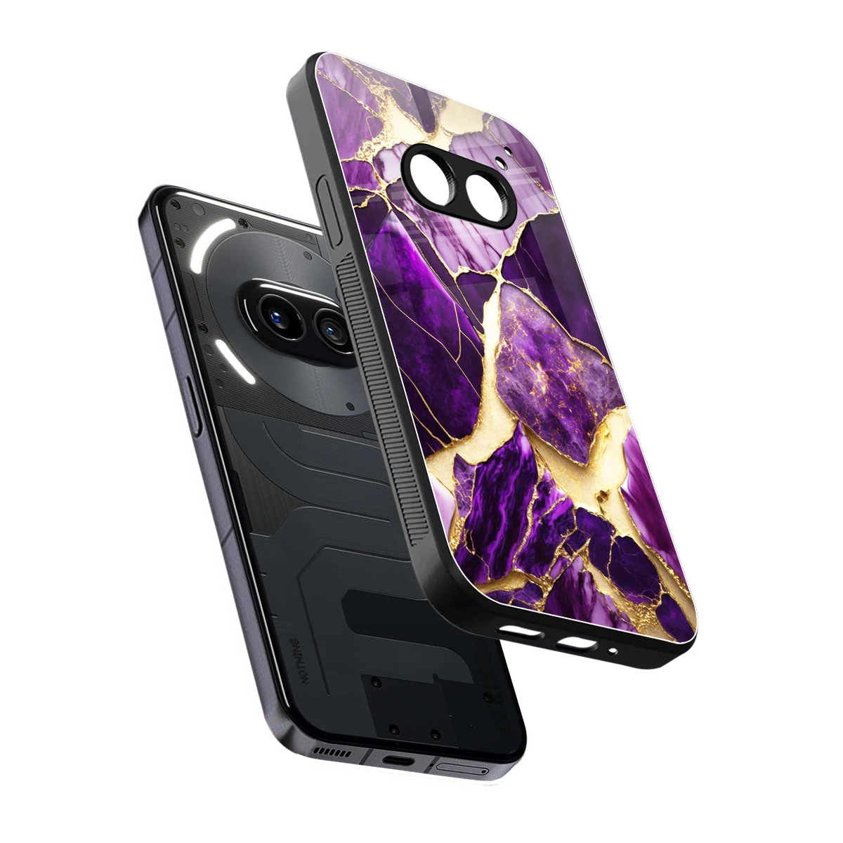 Regal Quartz sleek nothing phone 2a plus cover with tempered glass back and TPU edges