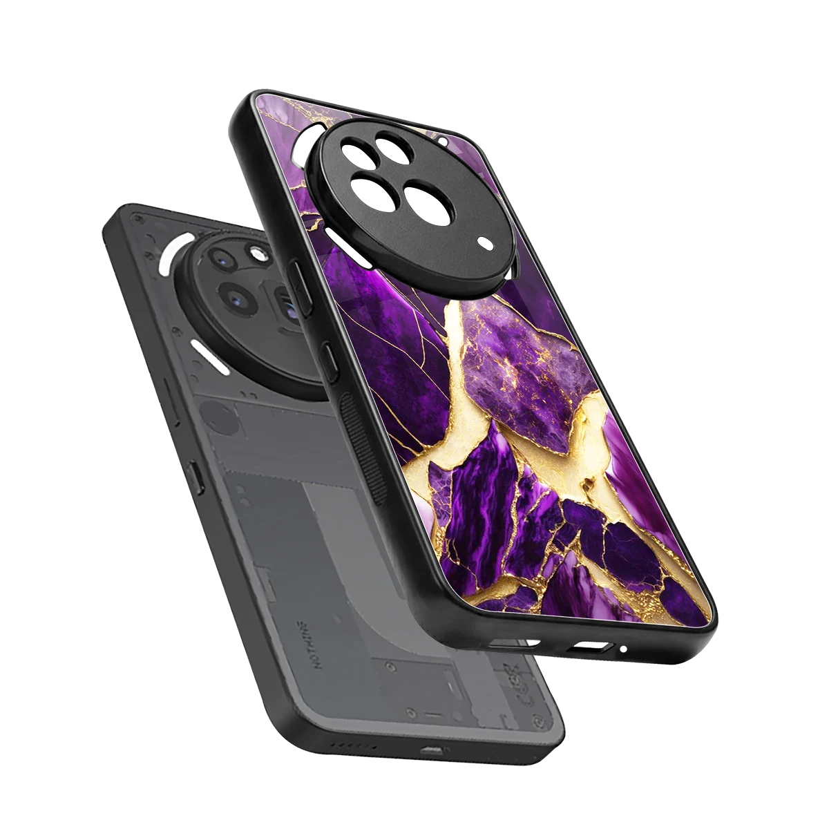 Regal Quartz sleek nothing phone 3a pro cover with tempered glass back and TPU edges