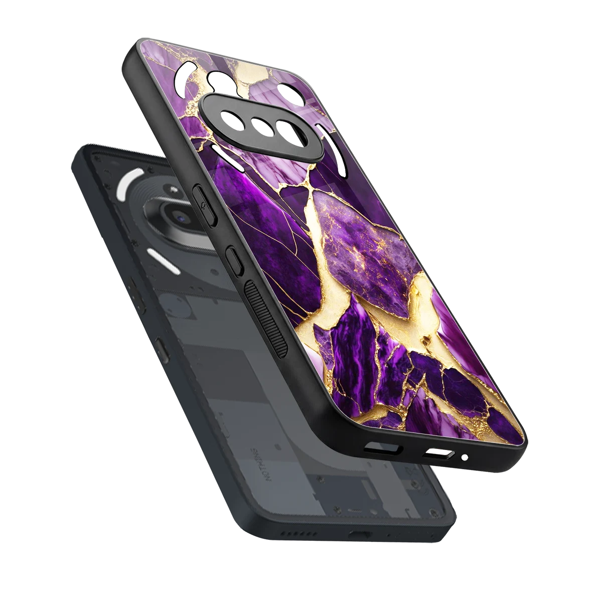 Regal Quartz sleek nothing phone 3a cover with tempered glass back and TPU edges