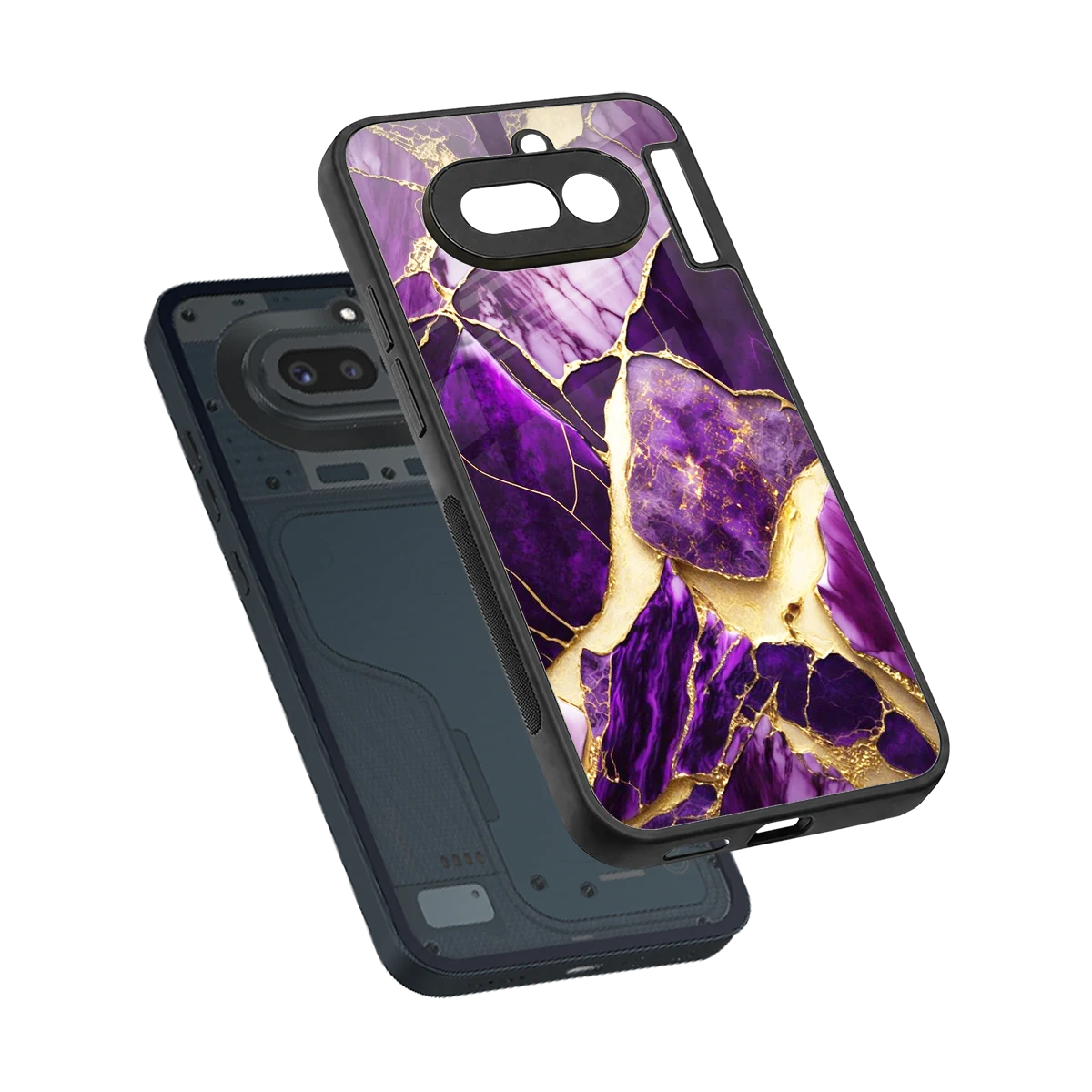 Regal Quartz sleek nothing phone 4a cover with tempered glass back and TPU edges