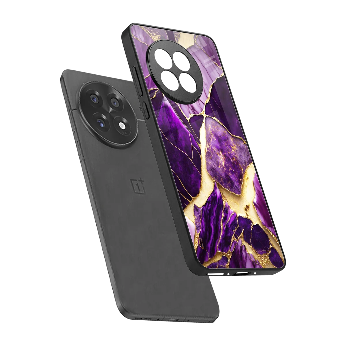 Regal Quartz sleek oneplus 13r cover with tempered glass back and TPU edges