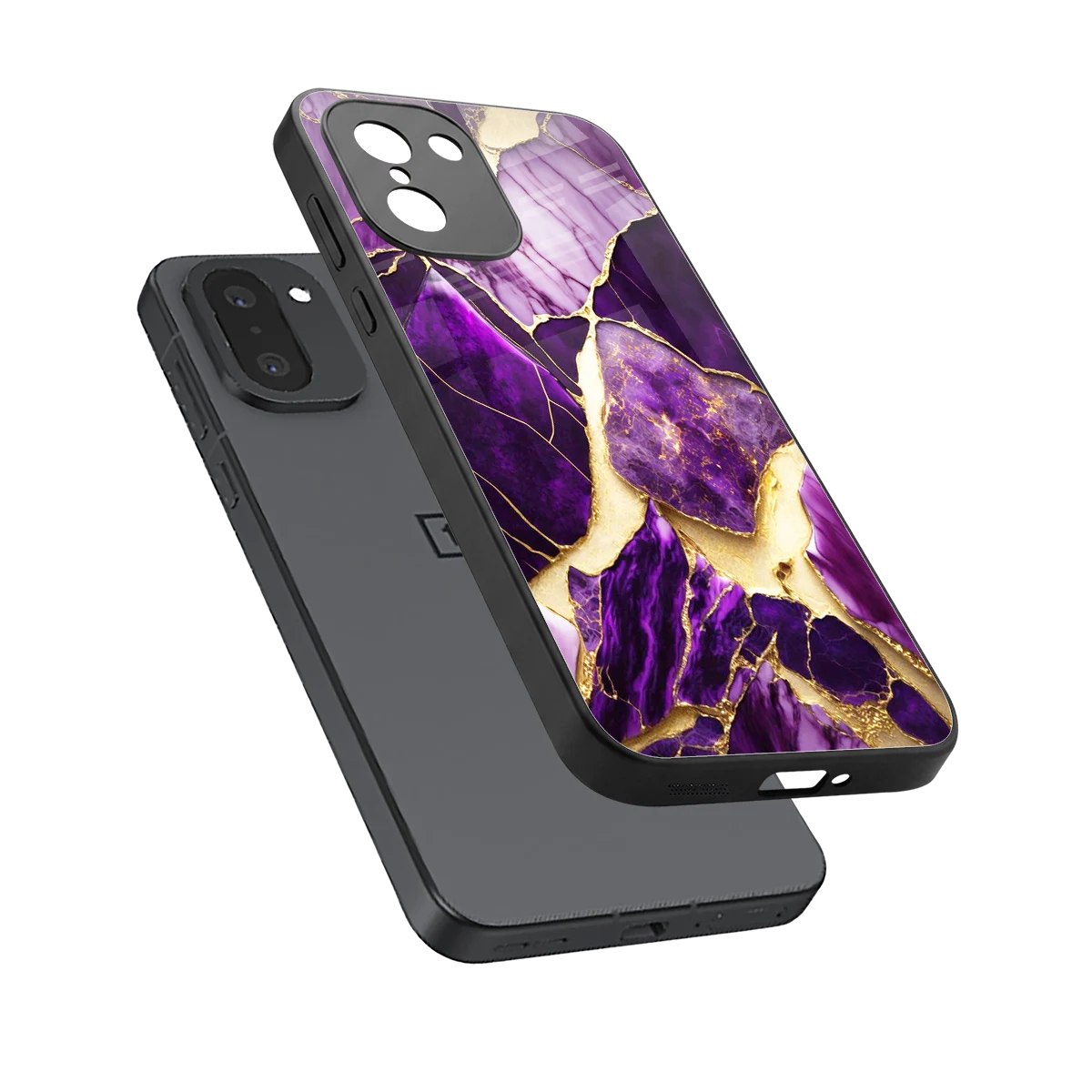 Regal Quartz sleek oneplus 15r cover with tempered glass back and TPU edges