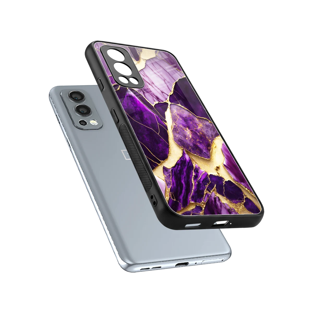 Regal Quartz sleek oneplus nord 2 cover with tempered glass back and TPU edges