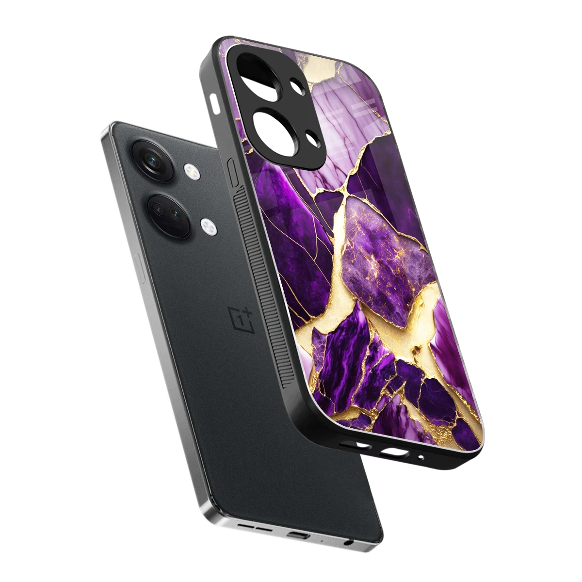 Regal Quartz sleek oneplus nord 3 cover with tempered glass back and TPU edges