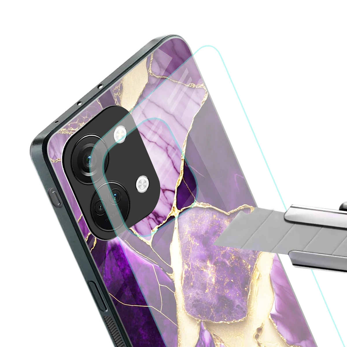 Regal Quartz stylish phone case for oneplus nord 3 | glossy glass and slim fit