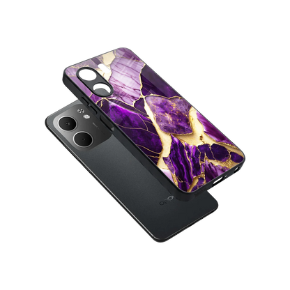 Regal Quartz sleek oppo a5x 5g cover with tempered glass back and TPU edges