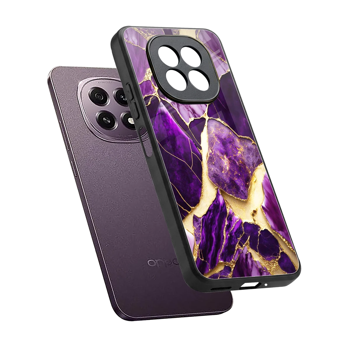 Regal Quartz sleek oppo f29 5g cover with tempered glass back and TPU edges