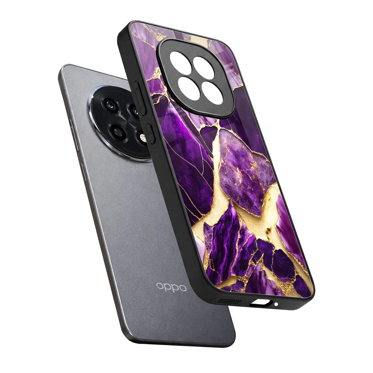 Regal Quartz sleek oppo f29 pro 5g cover with tempered glass back and TPU edges