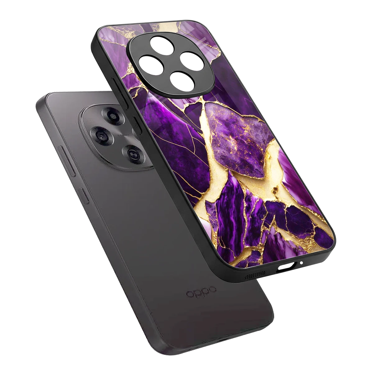 Regal Quartz sleek oppo f31 pro 5g cover with tempered glass back and TPU edges