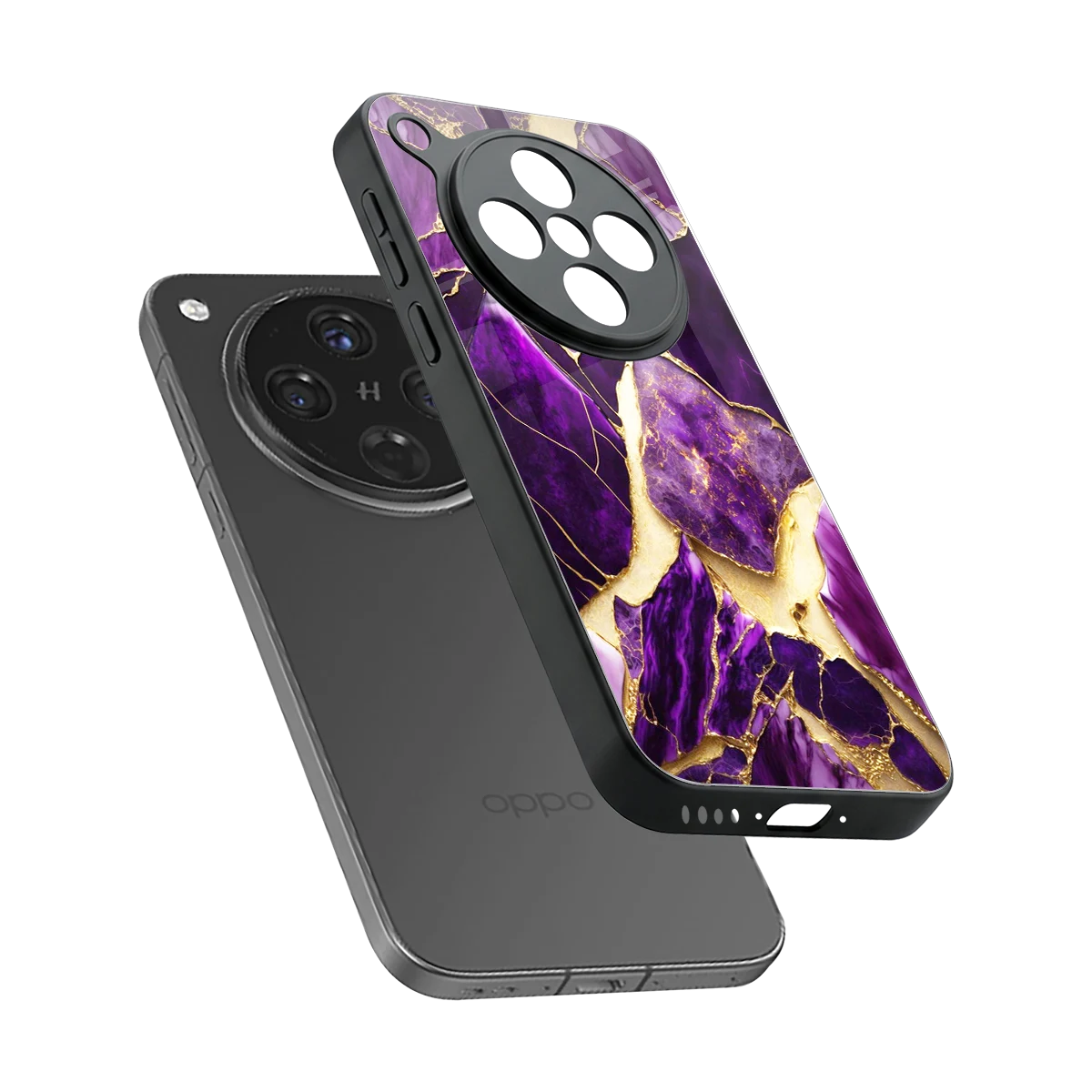 Regal Quartz sleek oppo find x8 cover with tempered glass back and TPU edges