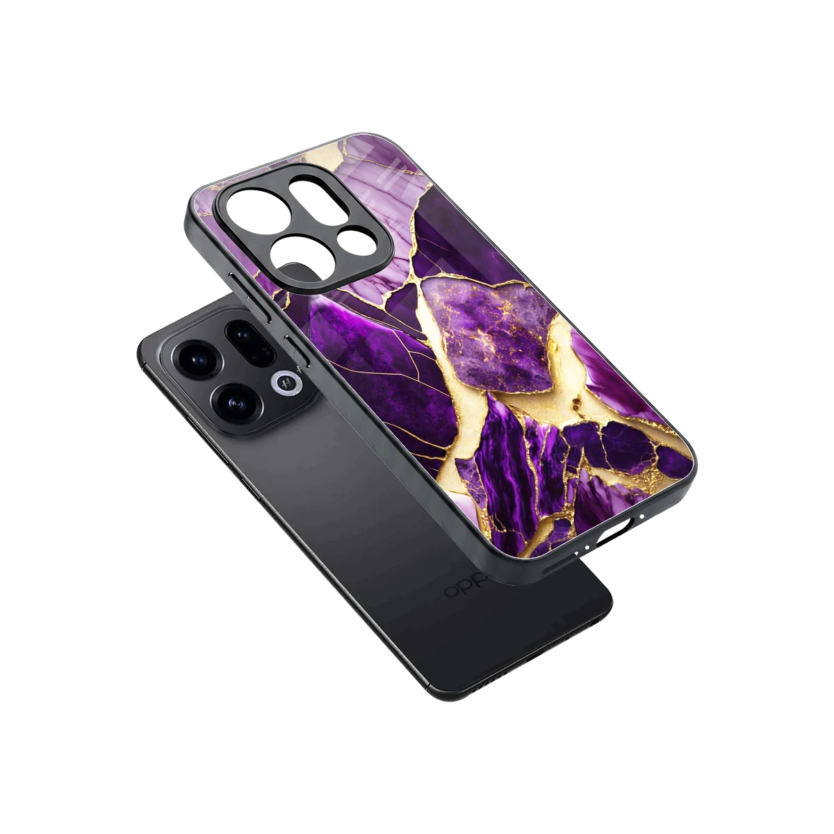Regal Quartz sleek oppo find x9 cover with tempered glass back and TPU edges