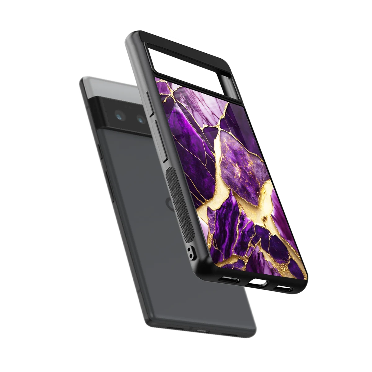 Regal Quartz sleek google pixel 6 pro cover with tempered glass back and TPU edges