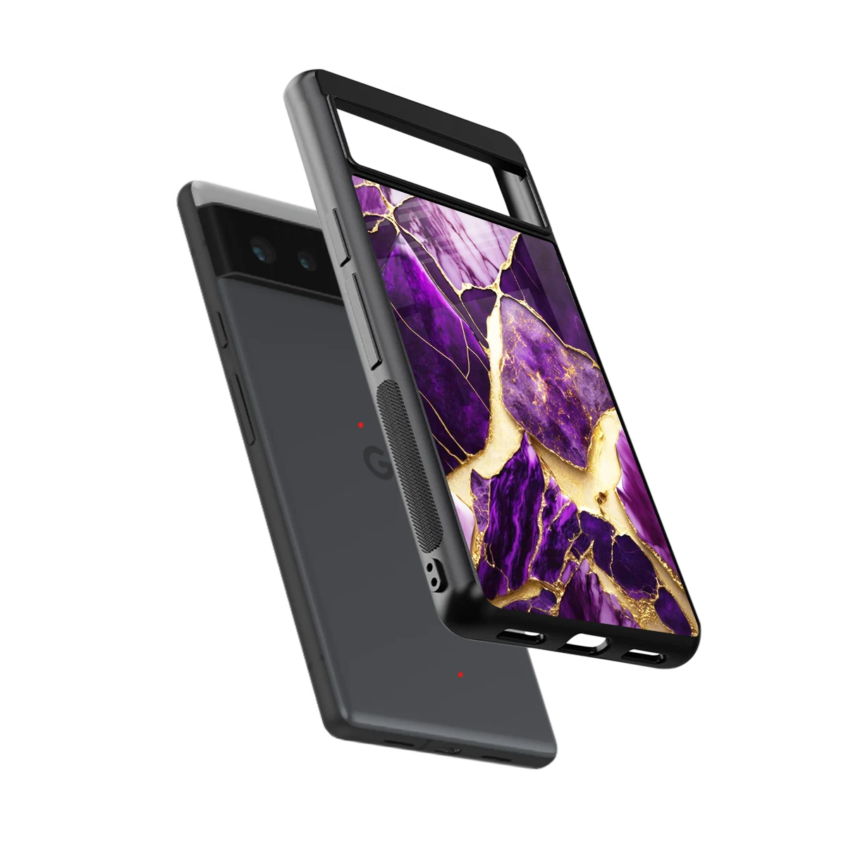 Regal Quartz sleek google pixel 6a cover with tempered glass back and TPU edges