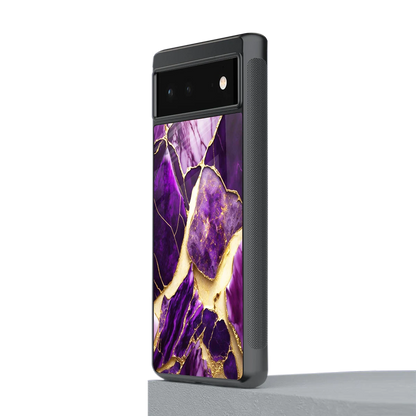 Regal Quartz stylish phone case for google pixel 6a | glossy glass and slim fit