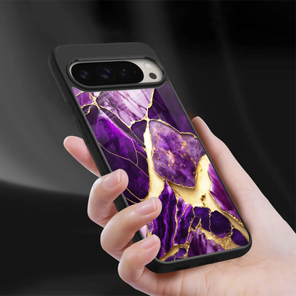 Regal Quartz sleek google pixel 9 pro cover with tempered glass back and TPU edges