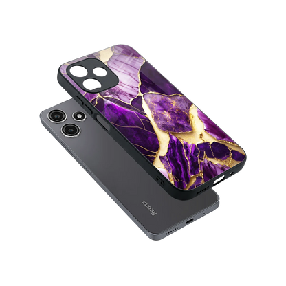 Regal Quartz sleek redmi 12 5g cover with tempered glass back and TPU edges