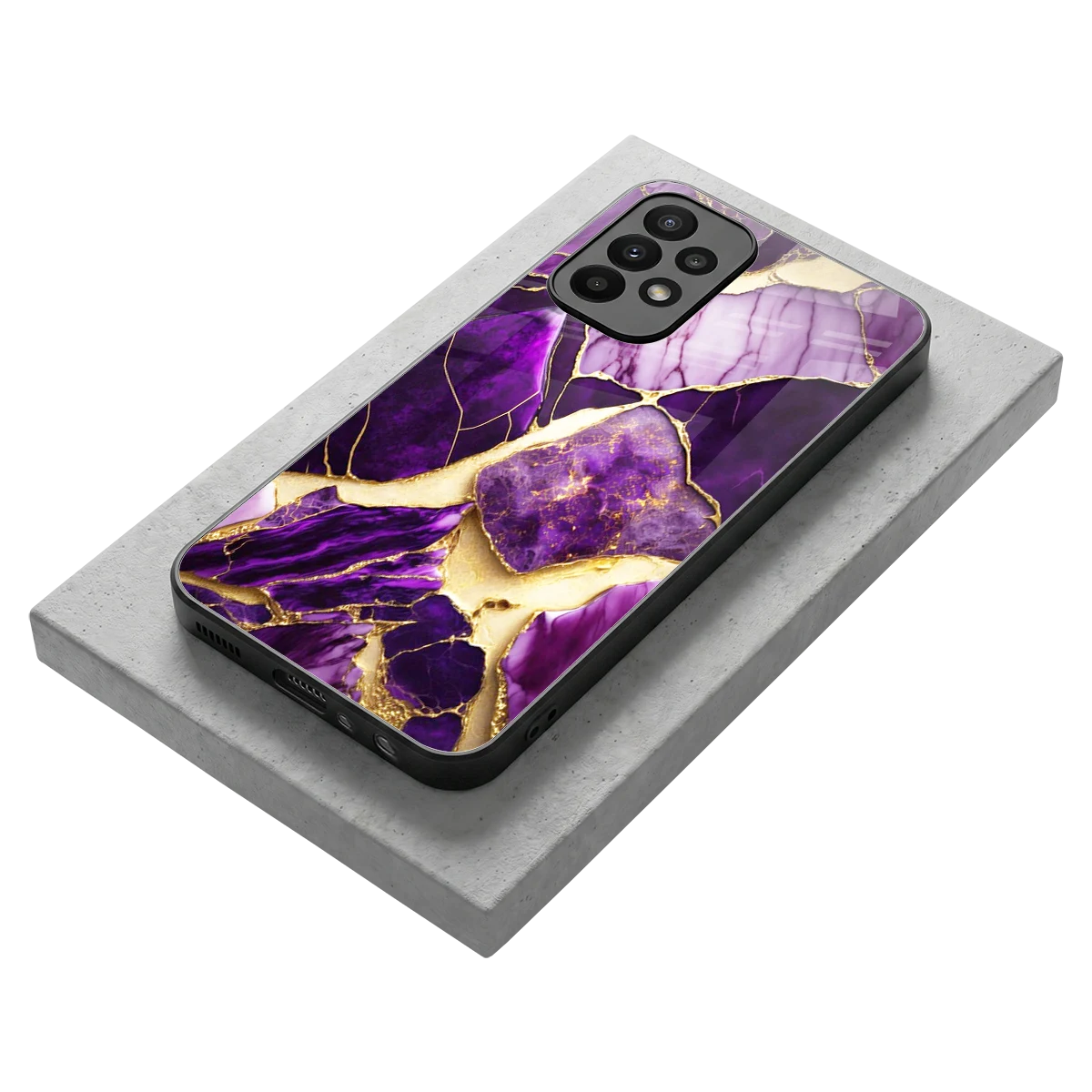 Regal Quartz stylish phone case for samsung galaxy a23 | glossy glass and slim fit