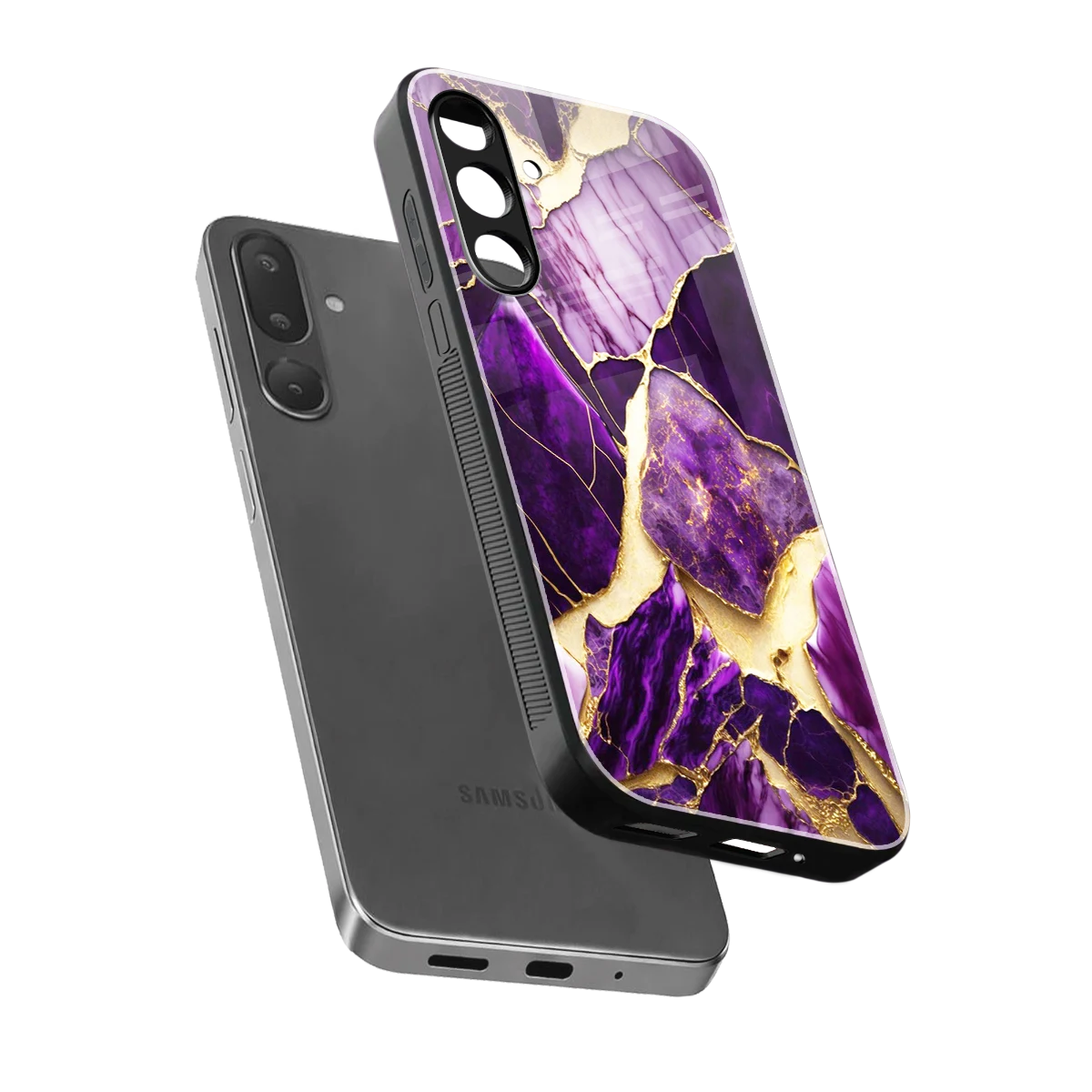 Regal Quartz sleek samsung galaxy m56 5g cover with tempered glass back and TPU edges