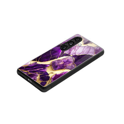 Regal Quartz stylish phone case for samsung galaxy s25 | glossy glass and slim fit