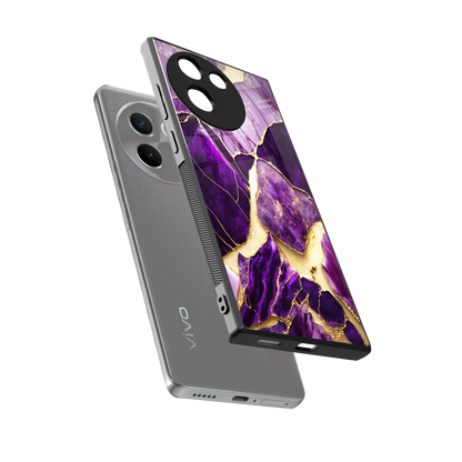 Regal Quartz sleek vivo v30e cover with tempered glass back and TPU edges