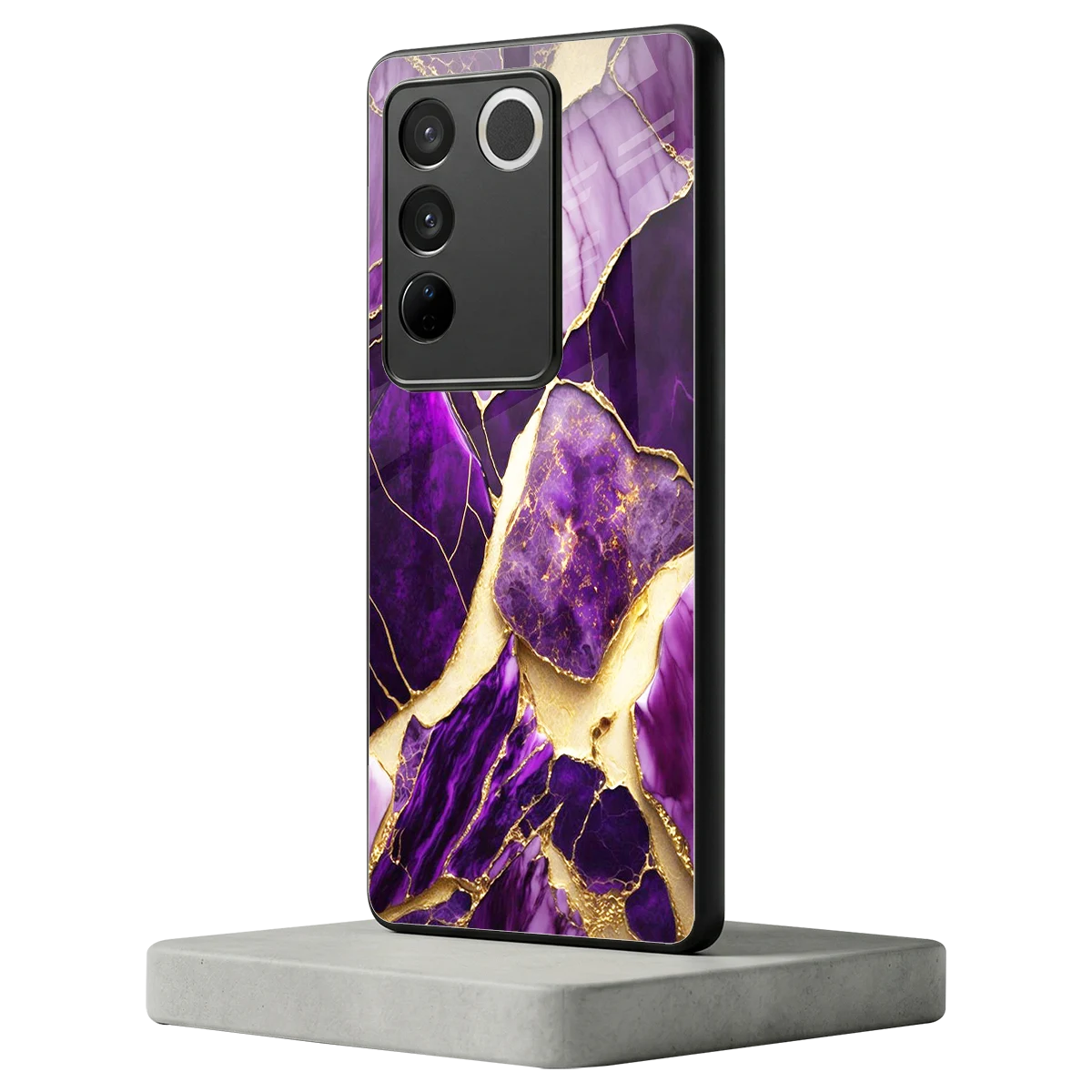 Regal Quartz vivo v27 5g mobile cover | shockproof glass phone case