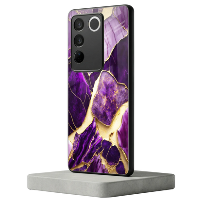 Regal Quartz vivo v27 5g mobile cover | shockproof glass phone case