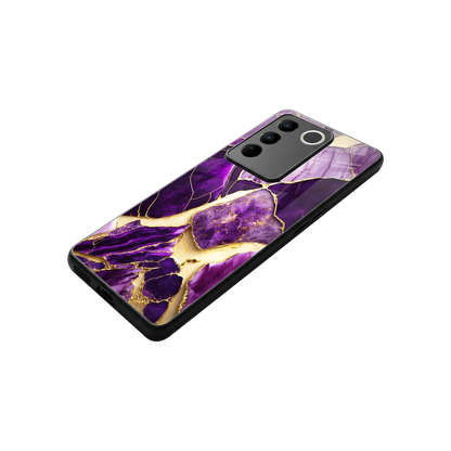 Regal Quartz stylish phone case for vivo v27 5g | glossy glass and slim fit